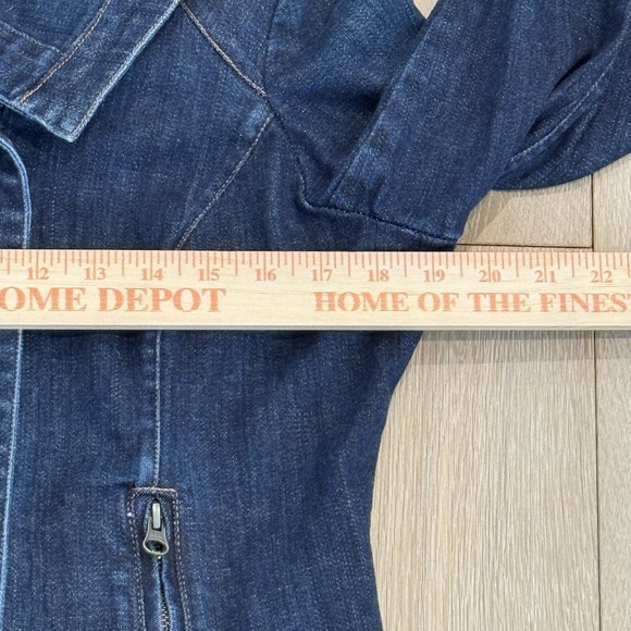 Dick & Jayne Los Angeles Denim Jacket Women's Asymmetrical Zip Front Size MED - Picture 6 of 7